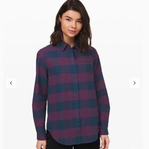 Lululemon Casual Plaid Shirt - Purple and Blue